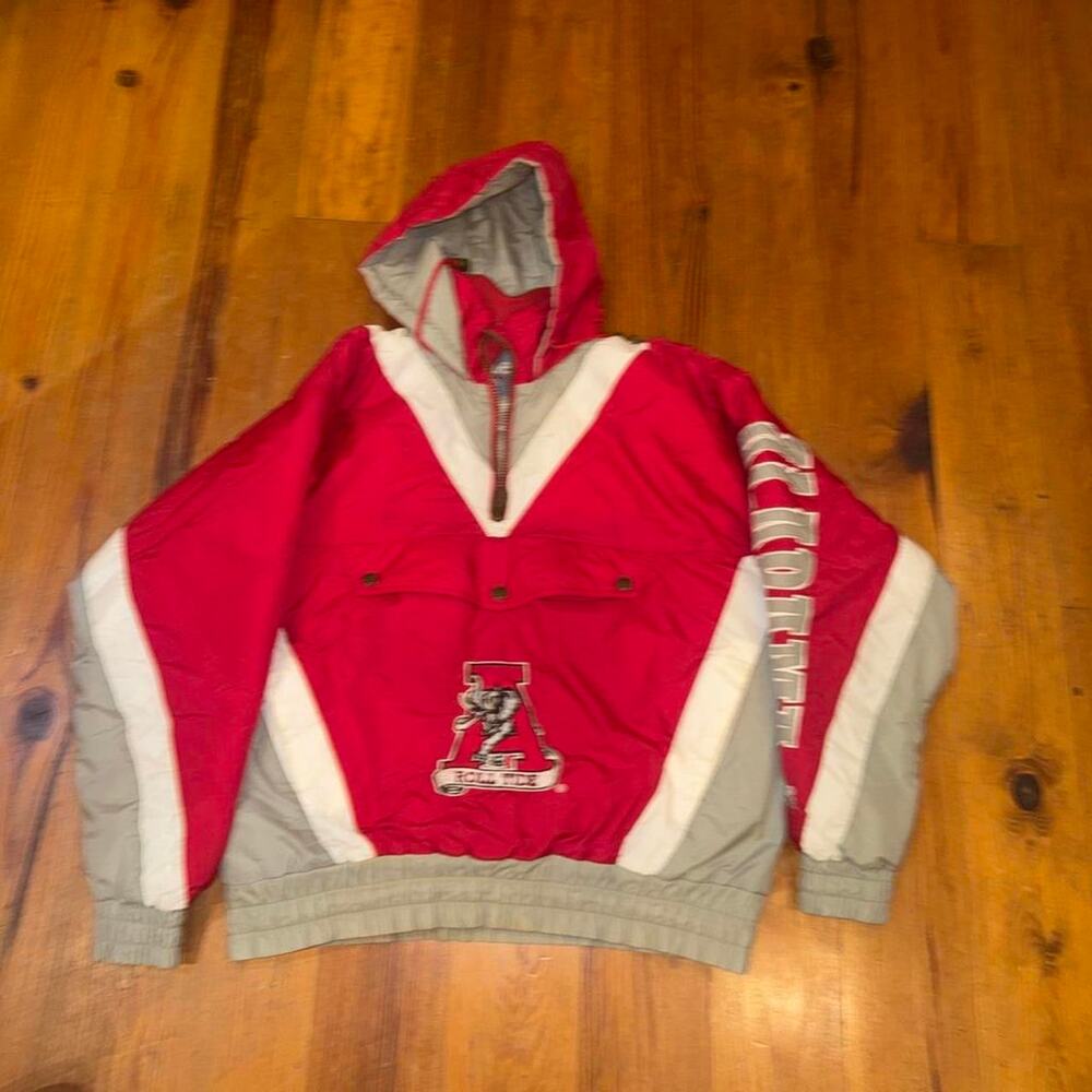 Alabama Crimson Tide Roll Tide Hooded Pullover Jacket/ Coat 90s Style vintage